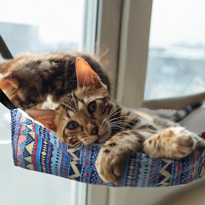 Jetec 2 Pack Cat Hammock for Cage, Catio Accessories Reversible Soft Cats Bed - Image 2
