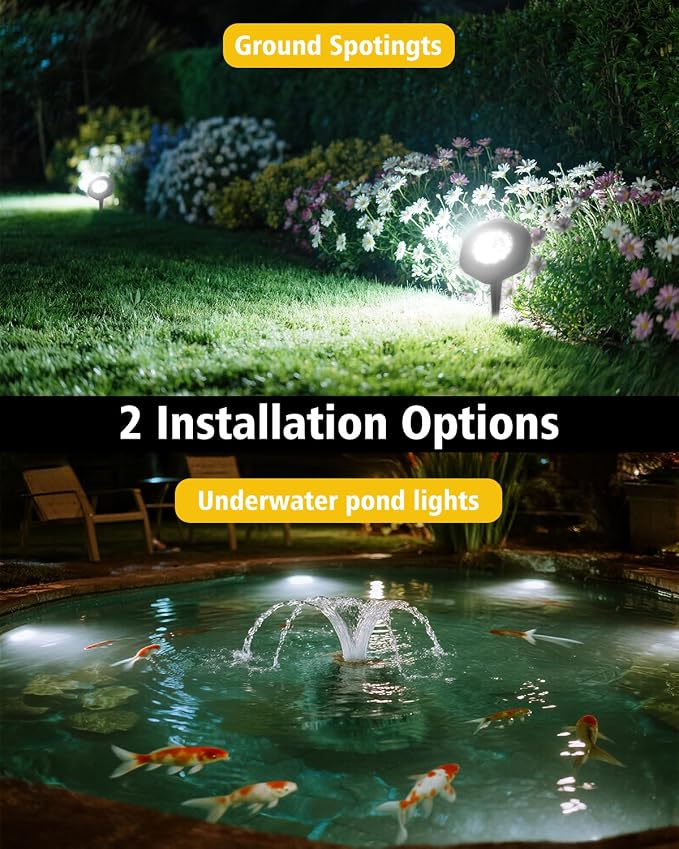 CORESLUX Solar Spot Lights Outdoor Waterproof IP68, 3-in-1 LED Cool Light Solar - Image 5