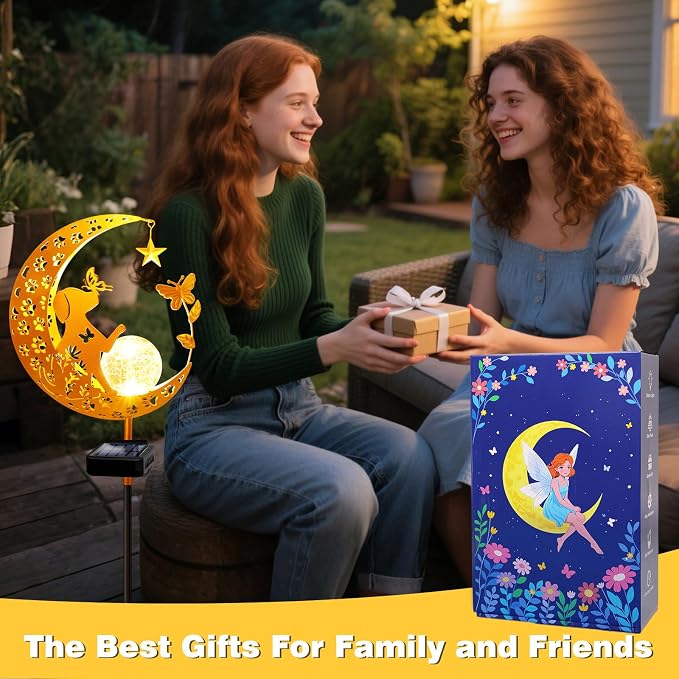 YJFWAL Garden Solar Dog Lights Pathway Stake Lights Glass Globe - Image 4