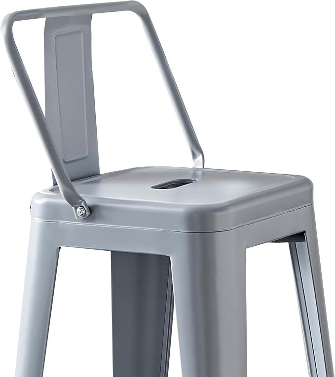 AC Pacific 30” Metal Barstool Set of 2 – Country Rustic Style - Image 4
