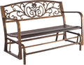 VEVOR Outdoor Bench, 50 inch, Carbon Steel Metal Frame by VEVOR