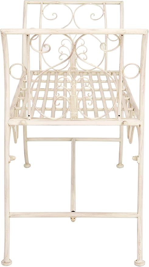 Safavieh PAT5016A Collection Arona Antique White Wrought Iron 51" Outdoor - Image 6