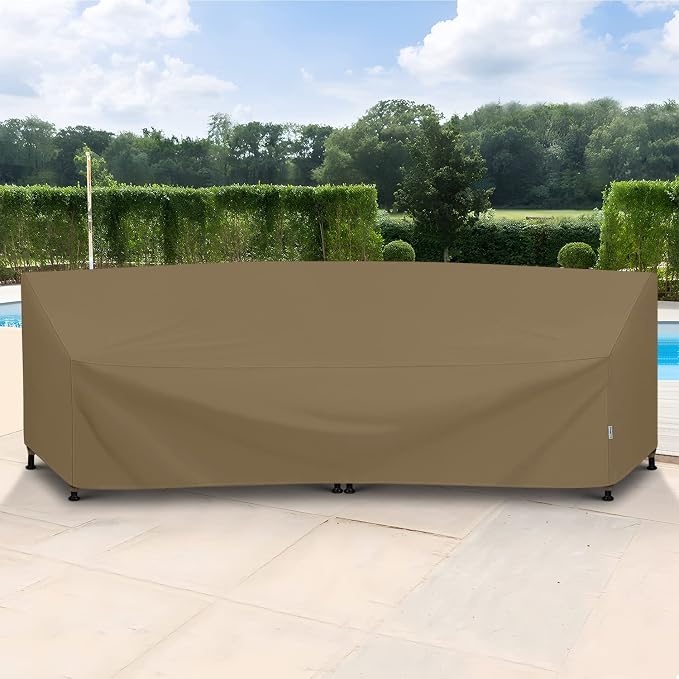 SunPatio Outdoor Curved Sectional Couch Cover, Heavy Duty Waterproof Patio Sofa - Image 7