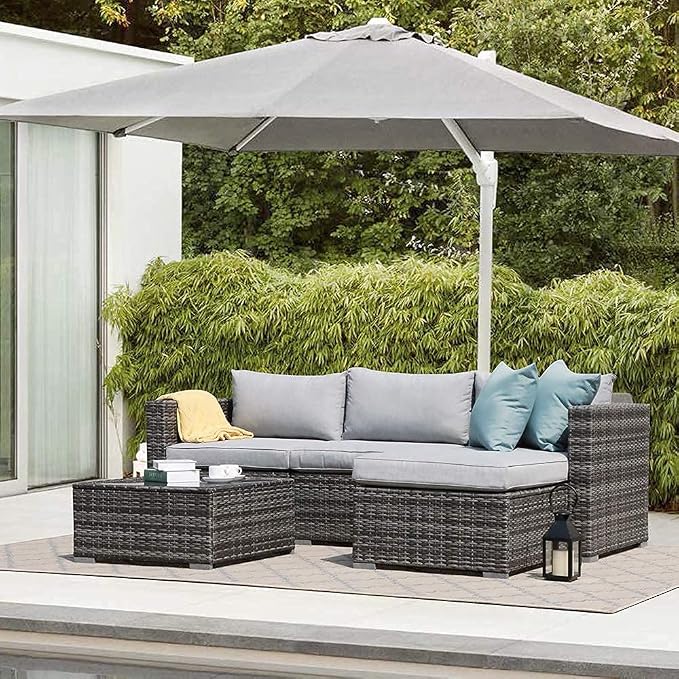 Patiorama 5 Piece Outdoor Patio Furniture Set, Sectional Conversation - Image 7