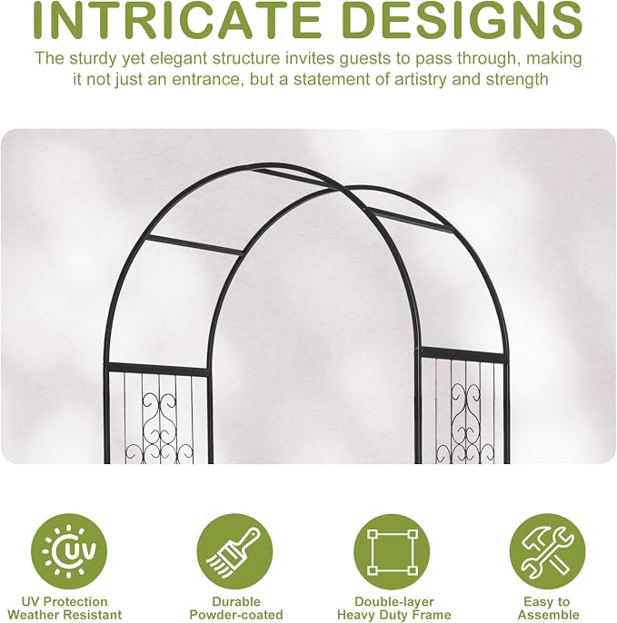 Outvita 7FT Garden Arch Arbor - Image 6