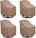 Patio Chair Covers for Outdoor Furniture Waterproof 4 Pack, Heavy Duty by Hadisi