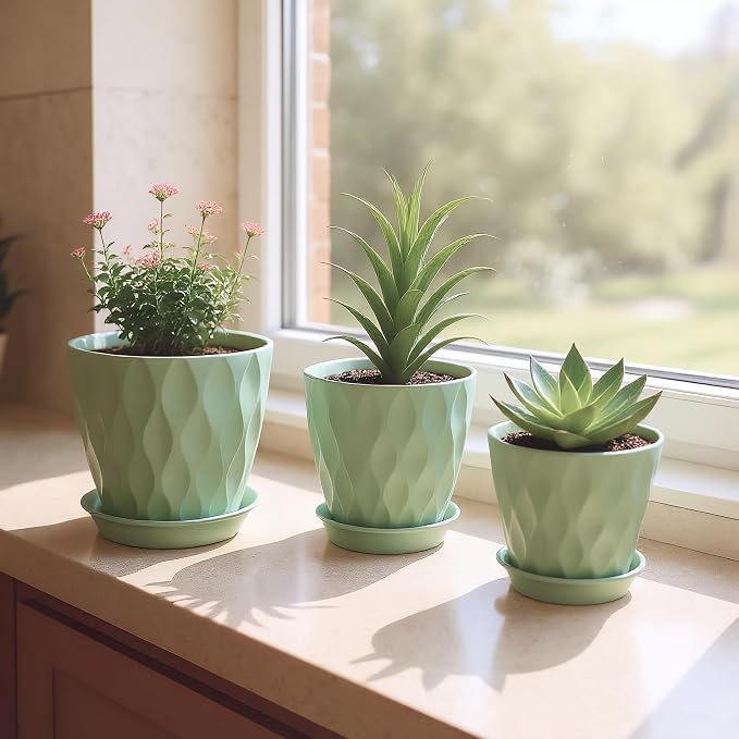 Plastic Plant Pots, 7/6.5/6/5.5/5/4.5/4 inch Flower Pots - Image 7