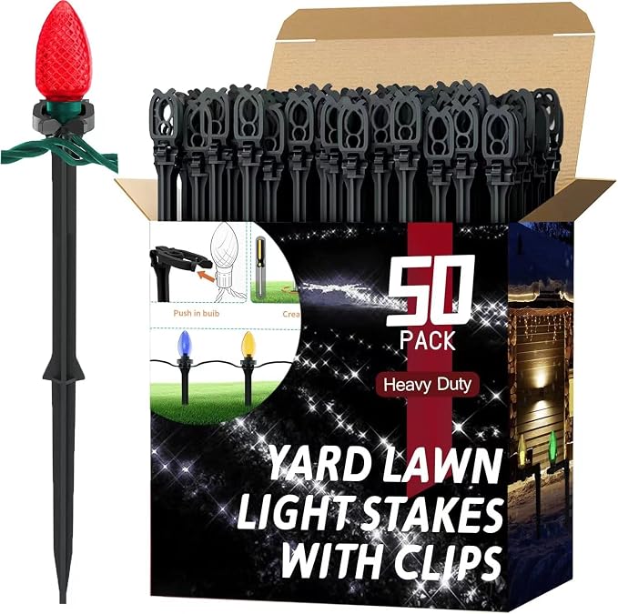 50 Pack Christmas Light Stakes 8.5"-10" by koneboss