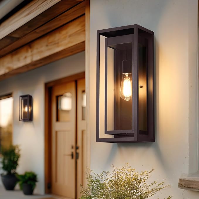 19" Bronze Outdoor Light Fixture, 2 Pack Large Size Outdoor Sconce Lights - Image 7