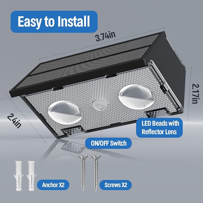 NIORSUN Solar Fence Lights, 6 Pack Deck Light, Led Outdoor Lights - Image 5