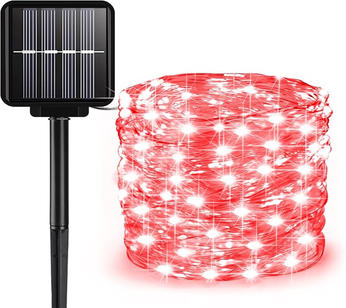 Solar String Lights Outdoor, 99 Feet 300 LEDs 8 Modes Solar Fairy Lights by ALENEY