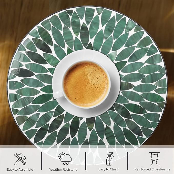 VCUTEKA Mosaic Outdoor Side Table - Image 7