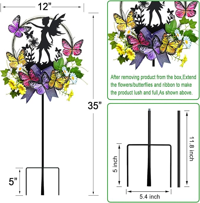 Solar Fairy Garden Decor, Silhouette Fairy - Image 6