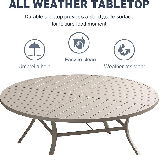 VICLLAX 11 Pieces Patio Outdoor Dining Set - Image 7