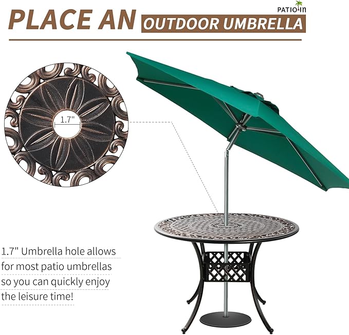 41" Round Patio Dining Table - Image 3