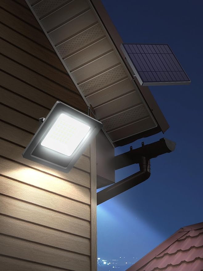 Solar Lights Outdoor 6500K Cool White Solar Flood Lights, Waterproof Dusk to - Image 5