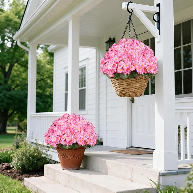 Artificial Geraniums Flowers for Outdoors, 6 Bundles Realistic Silk Fake - Image 5