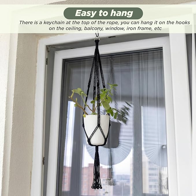 EBOOT 2 Pack 48 Inch Large Macrame Plant Hanger Rope to Hang Flower Pot Plant - Image 7