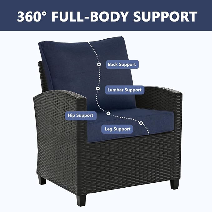 Goodgoods 24 x 28 Outdoor Patio Deep Seat Cushions 2-Pack, 1000+ Hours - Image 5