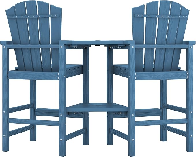 KINGYES Tall Adirondack Chair Set of 2, All-Weather HDPE Outdoor Adirondack - Image 13