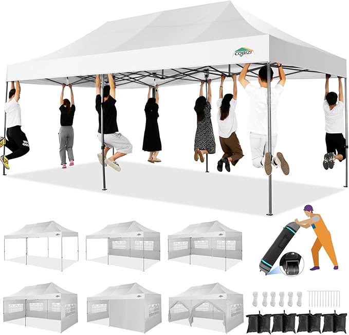 COBIZI 10x20 Heavy Duty Pop up Canopy Tent by COBIZI