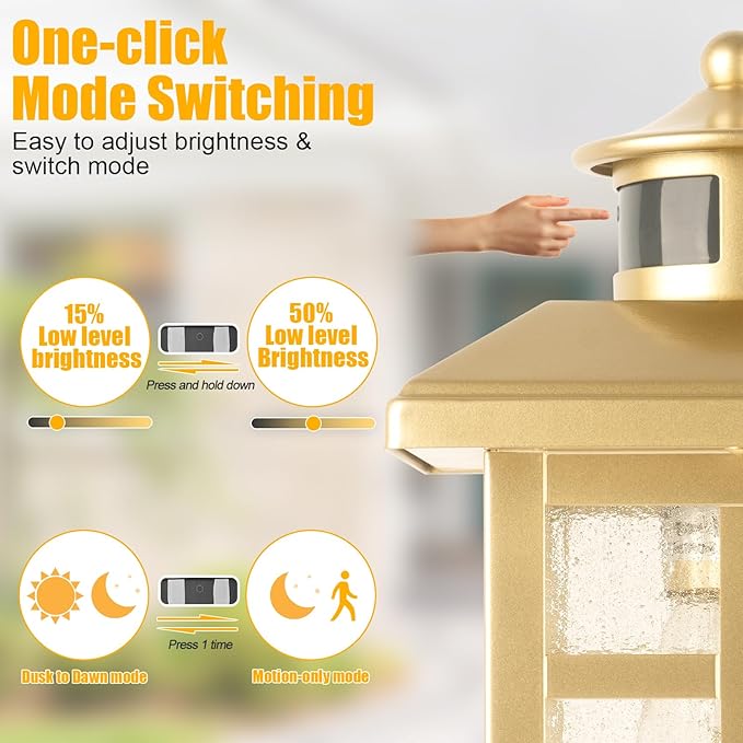 Outdoor Light Fixture Motion Sensor, Modern Wall Lights, Outdoor Garage Light - Image 4