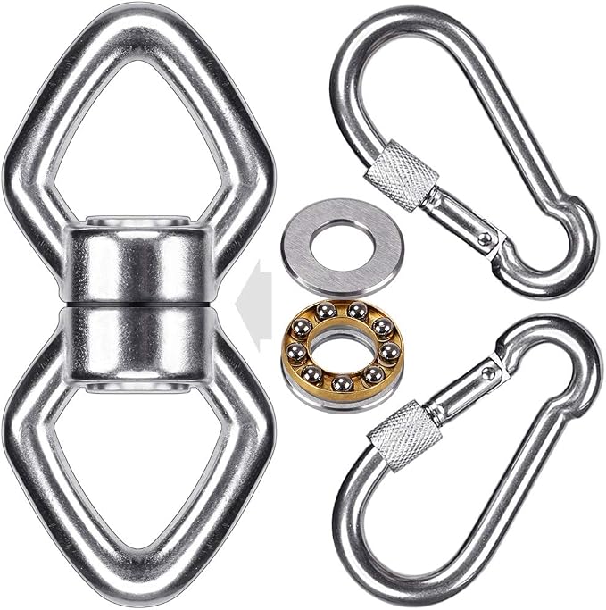BeneLabel Swing Swivel with 2 Carabiners, 770LB Capacity, Safest Rotational by BeneLabel