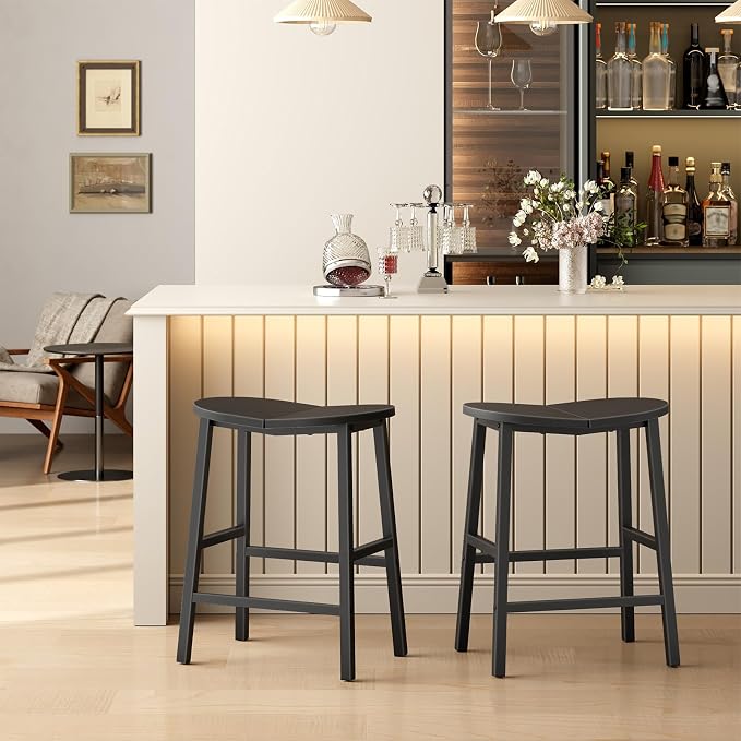 HOOBRO Bar Stools Set of 2, Counter Height Bar Stools, 23.6 Inch Barstools - Image 6