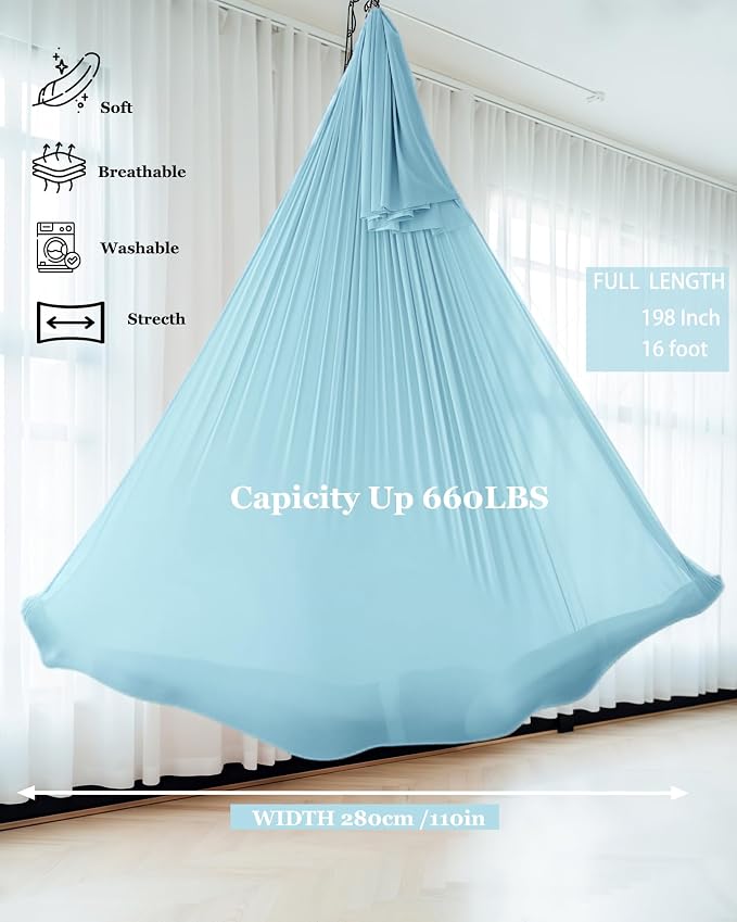 F.Life Aerial Silk Yoga Hammock & Swing - Image 2