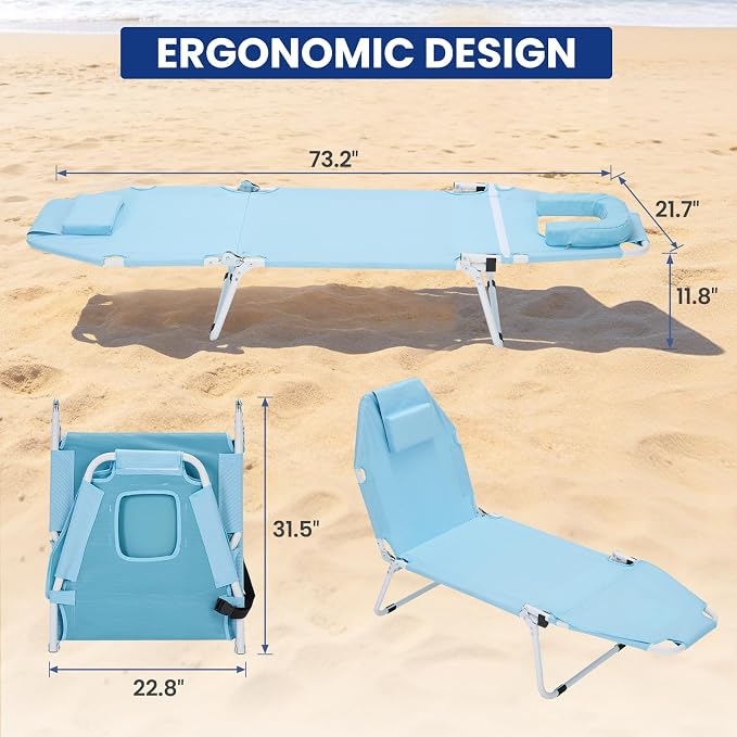 LILYPELLE Folding Chaise Lounge Chair - Image 6