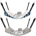 2 Pieces Reversible Cat Hanging Hammock Soft Breathable Pet Cage Hammock by Jetec