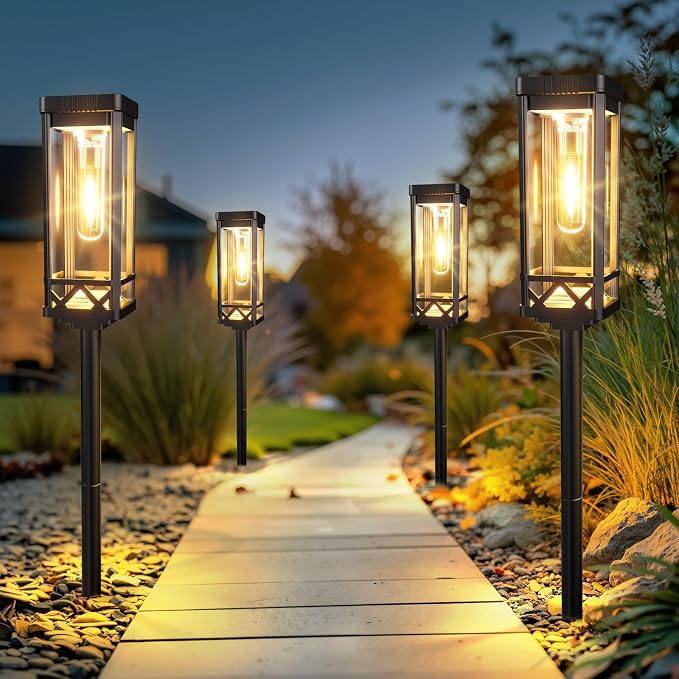 KOOPER Taller Solar Pathway Lights Outdoor, 2 Pack Upgraded Brighter Solar - Image 4