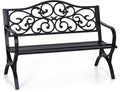 Sophia & William 50" Outdoor Garden Bench Patio Park Bench, Cast Iron Metal by SophiaWilliam