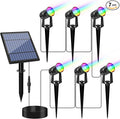 APONUO Christmas Solar Spot Lights Outdoor Color Changing, 2 Colors Modes Metal by APONUO