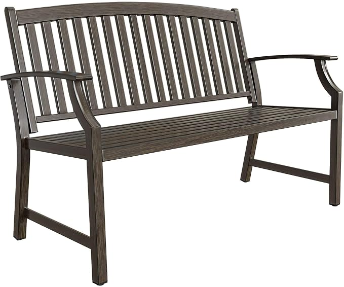 Grand patio 52" Farmhouse Outdoor Bench, Garden Benches by GrandPatio