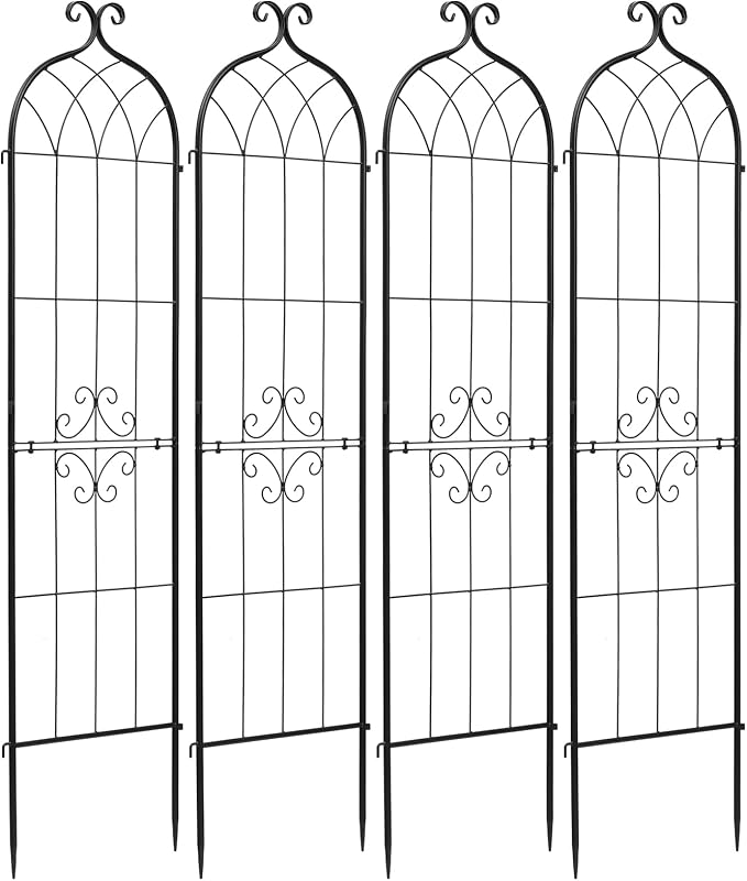 VEVOR Garden Trellis, 60 x 15 inch Rose Trellis, 4 Packs Garden Flower Rose - Image 9