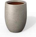 Kante 16.5 Inch Tall Concrete Planter, Large Indoor Outdoor Plant Pot by Kante