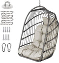 Chihee Egg Chair Foldable Wicker Rattan Hanging Swing Chair Indoor Outdoor by Chihee