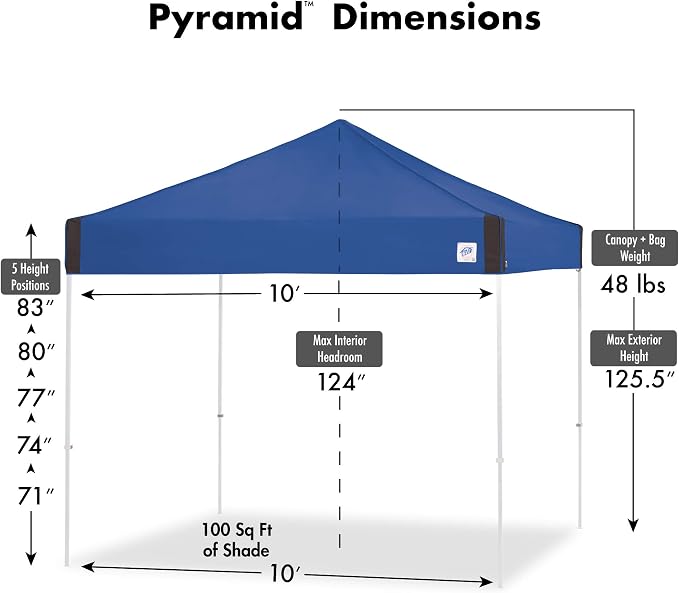 E-Z UP Pyramid Instant Shelter Canopy - Image 6
