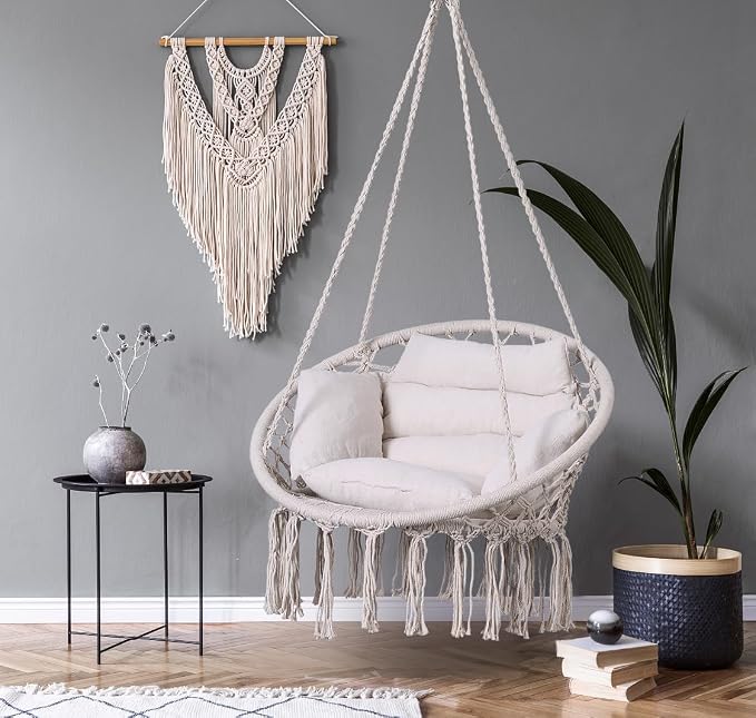 Goutime Hammock Chair, Macrame Hanging Swing Chairs - Image 8