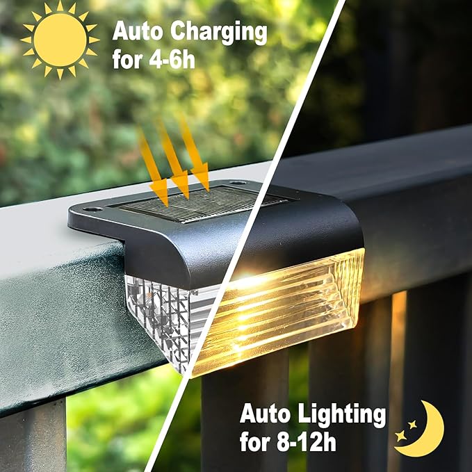 Solar Fence Lights Outdoor 8 Pack - Image 4