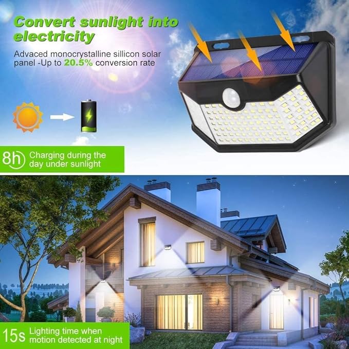 HMCITY Solar Lights Outdoor 120 LED - Image 2