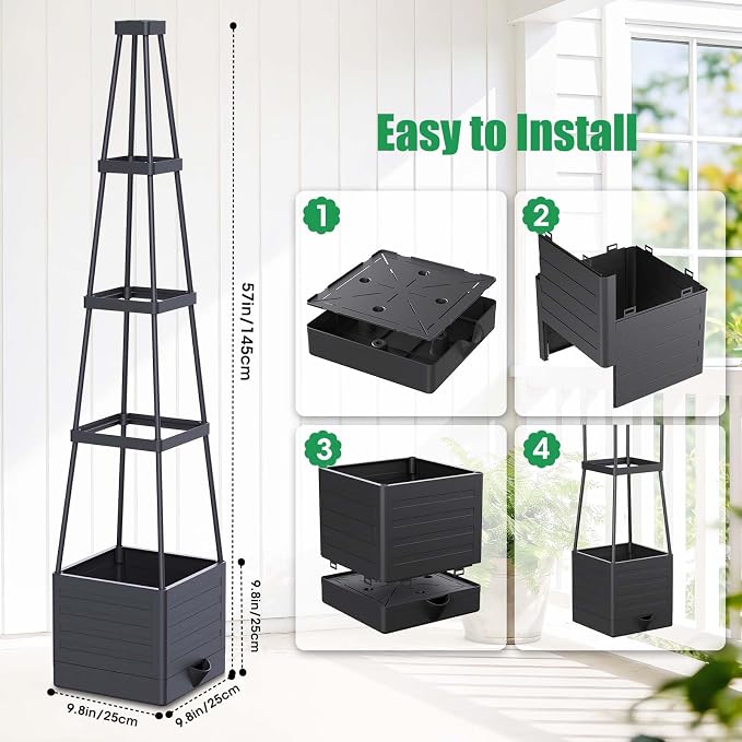 2-Pack Tomato Planter with Trellis, Tomato Cages - Image 7