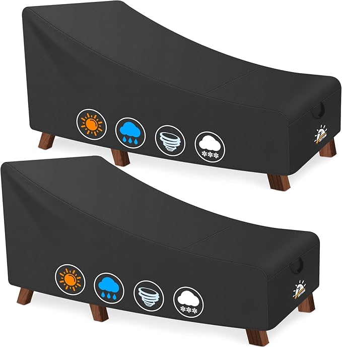 Zettum Outdoor Lounge Chair Cover 2 Pack by Zettum