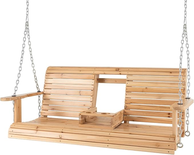 Tangkula 2 Person Hanging Porch Swing, Outdoor Bench Swing by TANGKULA