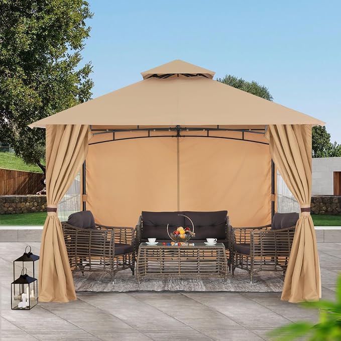 MASTERCANOPY Patio Gazebo Steel Frame Outdoor Gazebo - Image 6