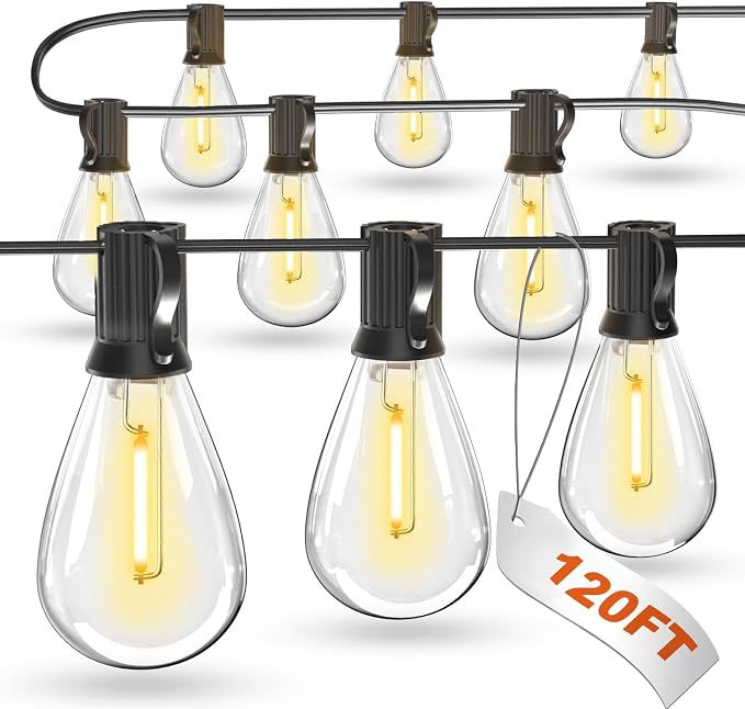 luckystyle 120FT LED Outdoor String Lights by luckystyle