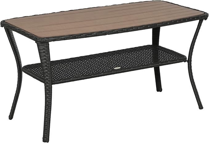 Outsunny PE Rattan Outdoor Coffee Table by Outsunny