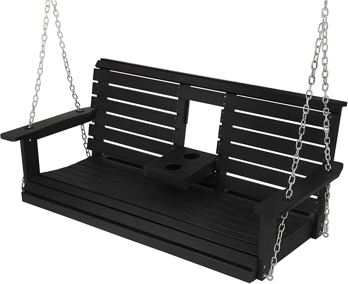 Poly Lumber 3-Seat Porch Swing, HIPS 5-Feet Bench Swing - Image 8