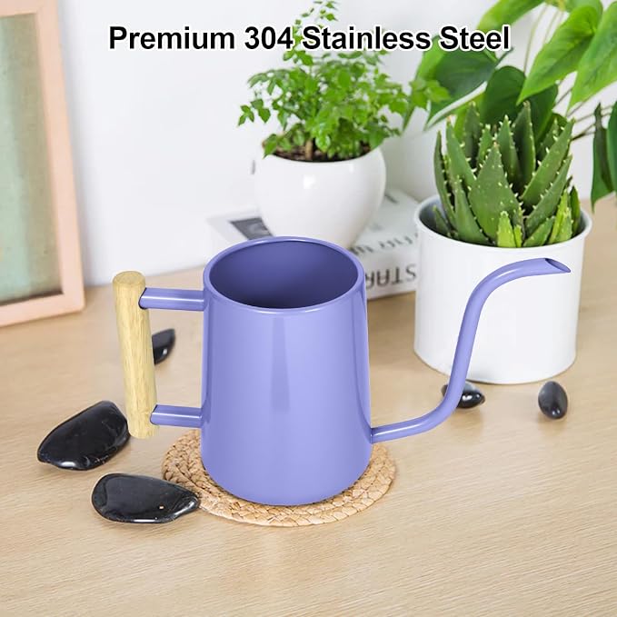 Watering Can Indoor Plants, 35 oz/1000 ml Metal Stainless Steel Watering Can Pot - Image 6